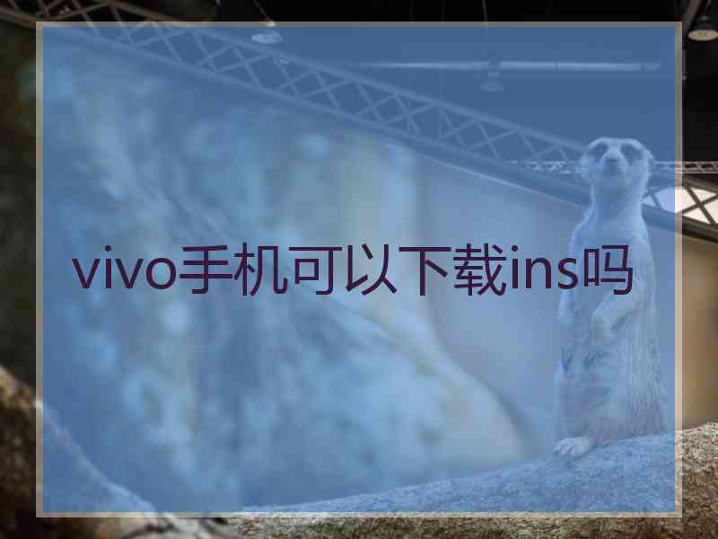 vivo手机可以下载ins吗