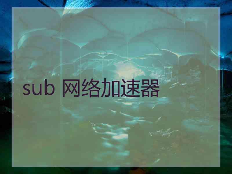 sub 网络加速器